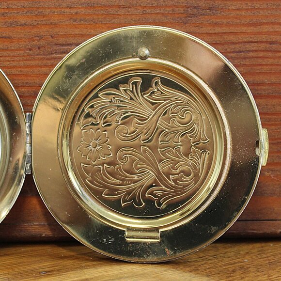 1930s Silver & Gold Tone Powder Compact With Mirror - Picture 4 of 10